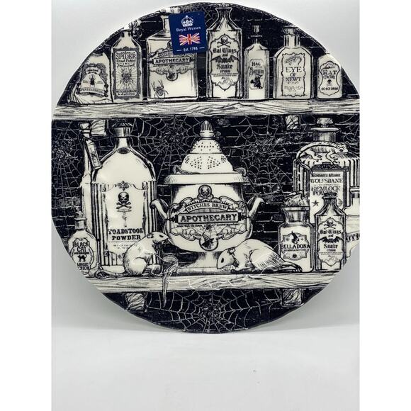 Royal Stafford Halloween Apothecary Potion Dinner Plates Set of 2 - Picture 1 of 6